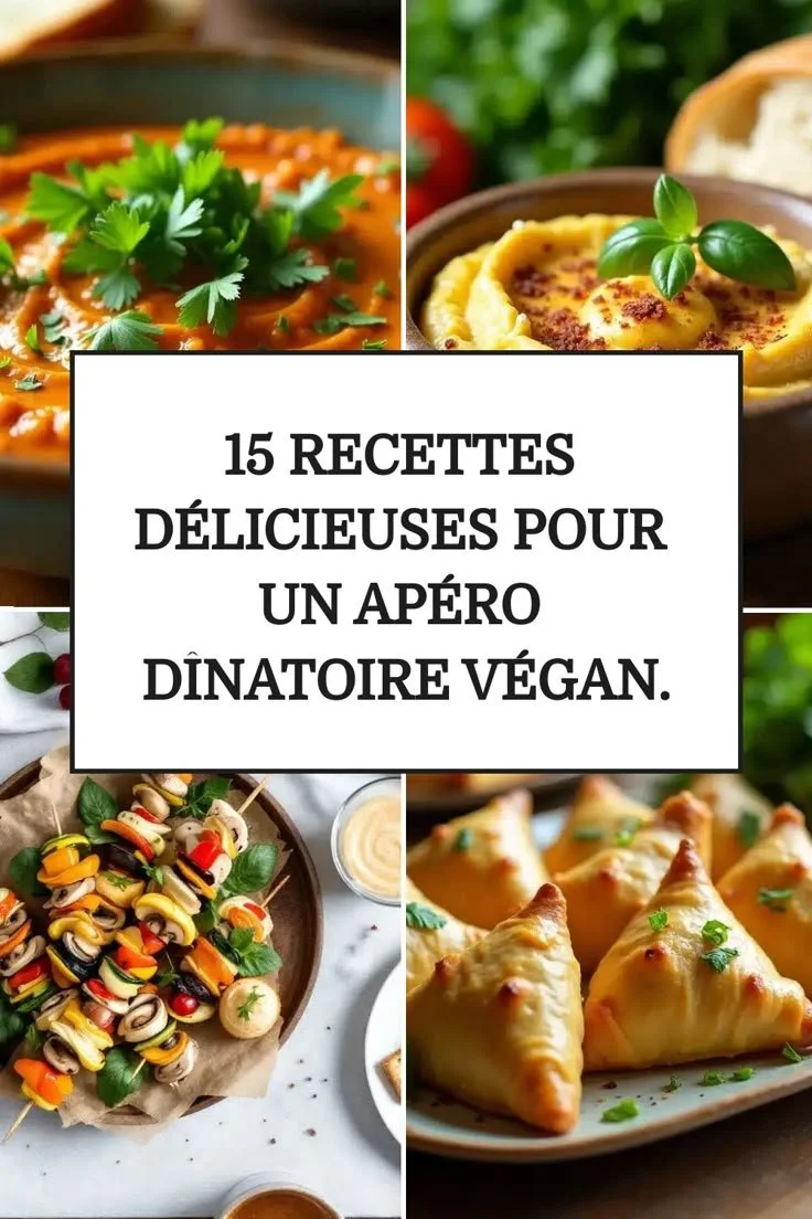 Recettes véganes pour un apéro dînatoire savoureux et créatif