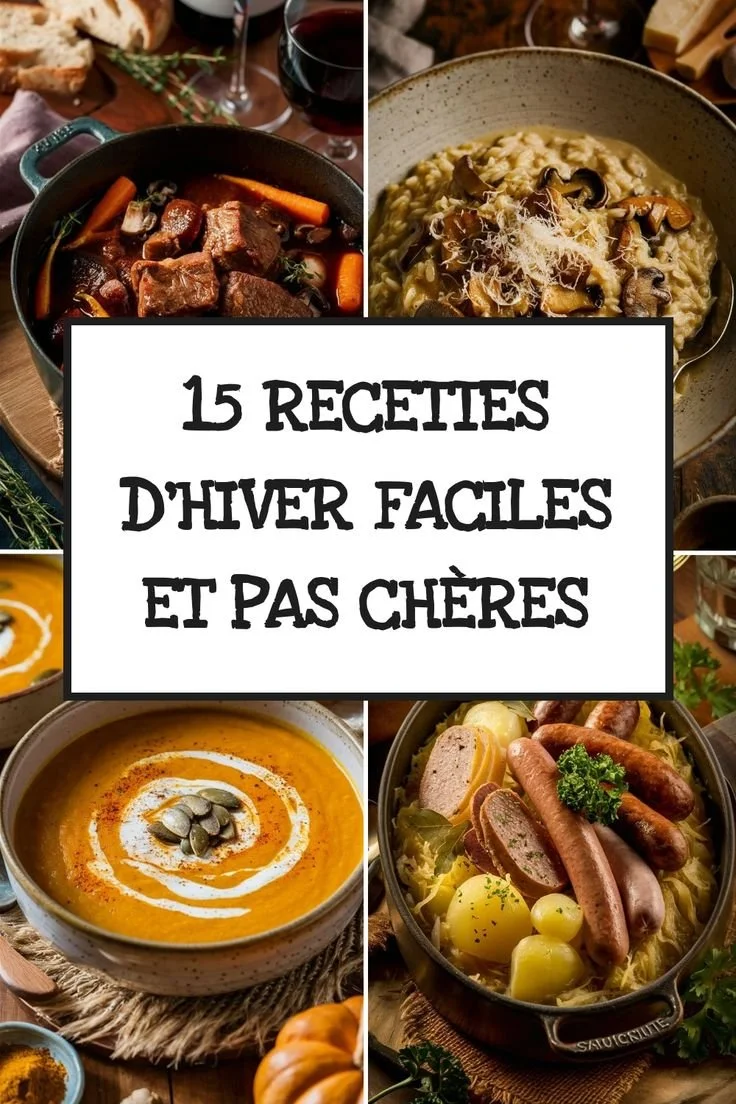 Recettes d'hiver faciles et pas chères pour des repas réconfortants