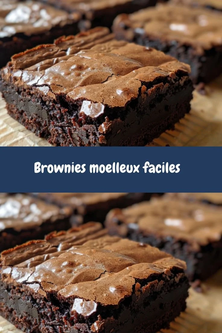 Recette de brownies moelleux faciles à préparer avec du chocolat fondant