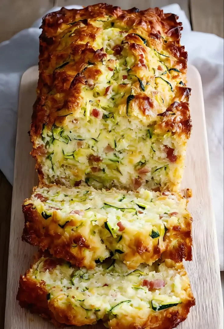 Recette de cake salé aux courgettes et lardons, plat savoureux et moelleux