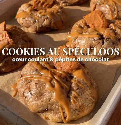 Cookies Fourrés au Spéculoos avec Pépites de Chocolat Noir, recette gourmande
