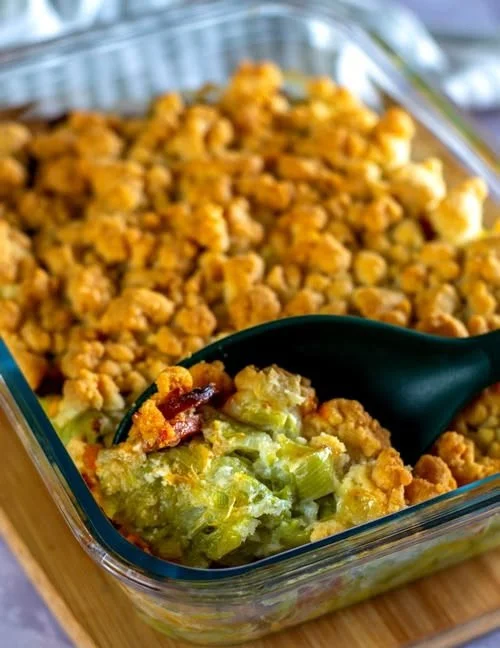 Crumble poireaux chorizo préparé par Quand Nad cuisine
