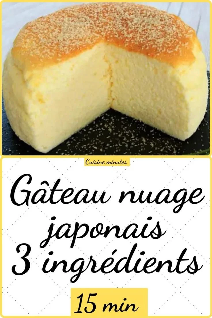 Gâteau nuage japonais avec 3 ingrédients prêt en 15 minutes