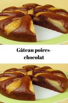 Gâteau poires-chocolat maison, dessert gourmand aux poires et chocolat