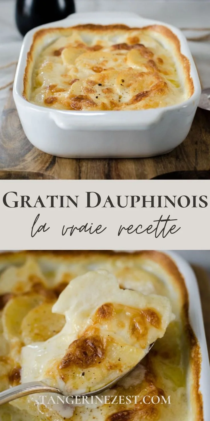 Gratin dauphinois maison, plat savoureux à base de pommes de terre et crème.