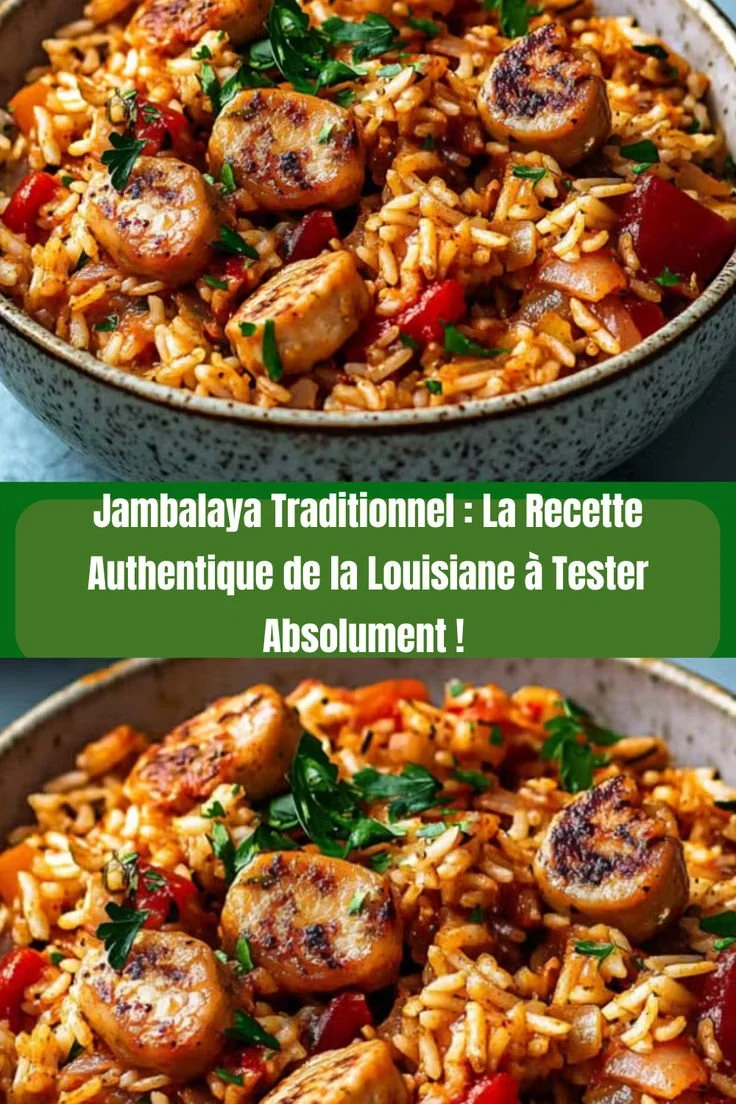 Plat de jambalaya traditionnel de la Louisiane avec riz, crevettes, et viande