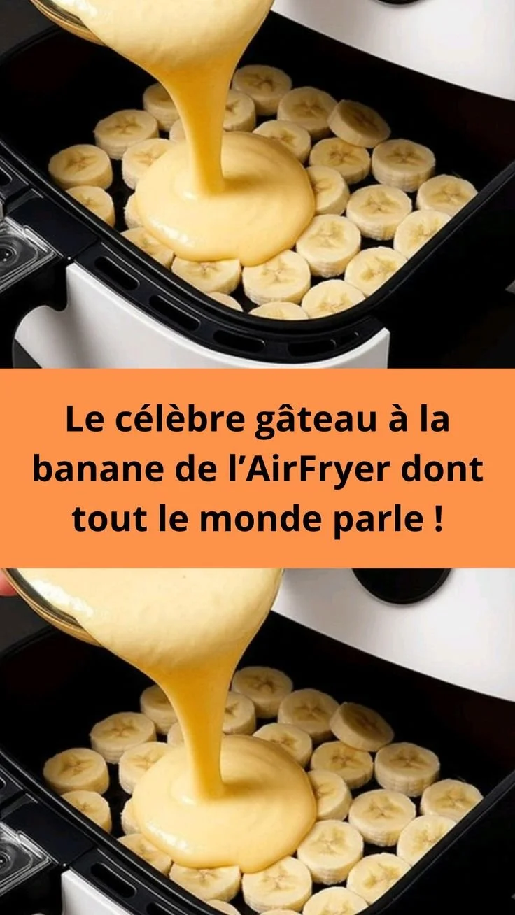 Gâteau à la banane cuit à l'AirFryer, délicieux et moelleux