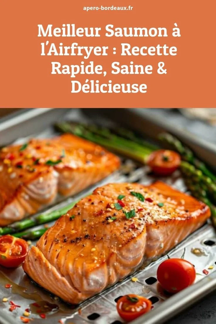 Saumon cuit à l'airfryer, plat sain et savoureux prêt en quelques minutes.