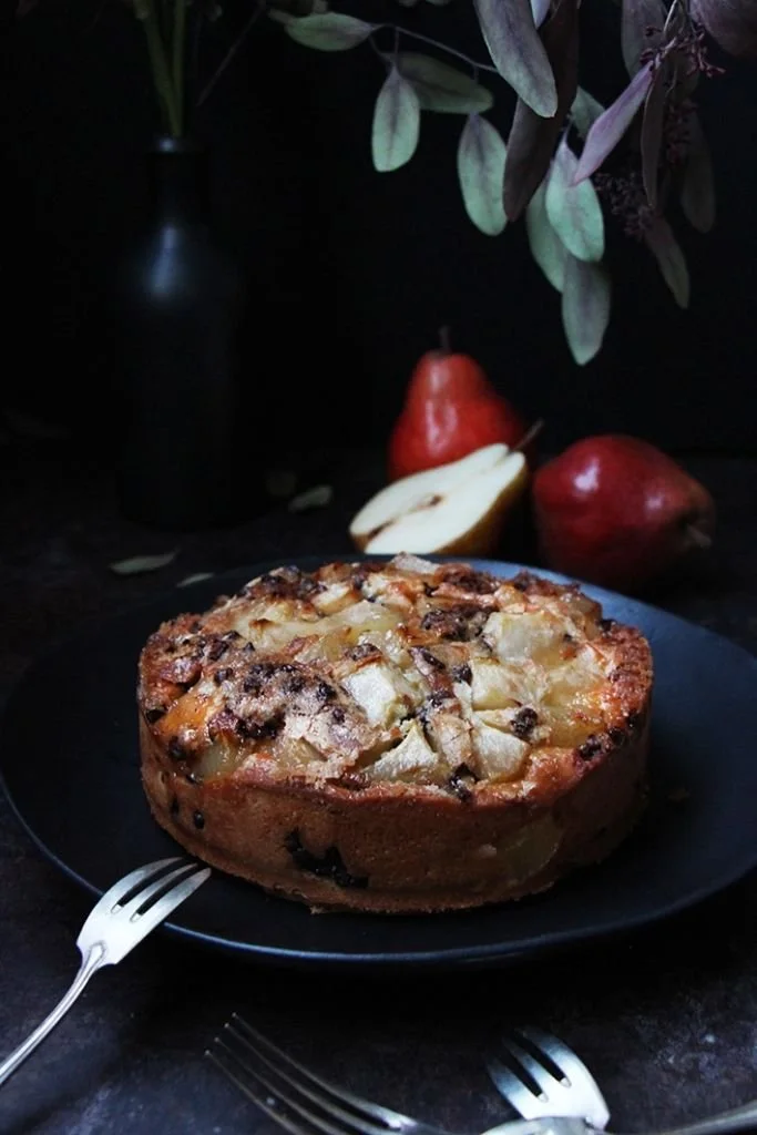 Moelleux croustillant aux poires et chocolat, délicieux dessert maison