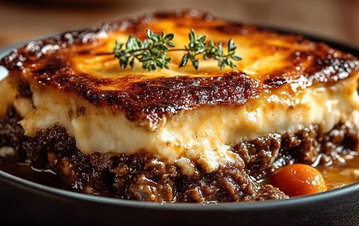 Moussaka grecque traditionnelle avec aubergines et viande hachée