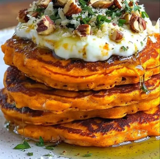 Pancakes salés à la patate douce, recette délicieuse et saine