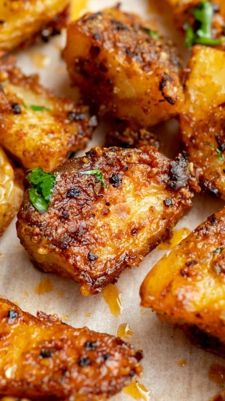Pommes de terre à l'ail et Parmesan croustillantes et savoureuses