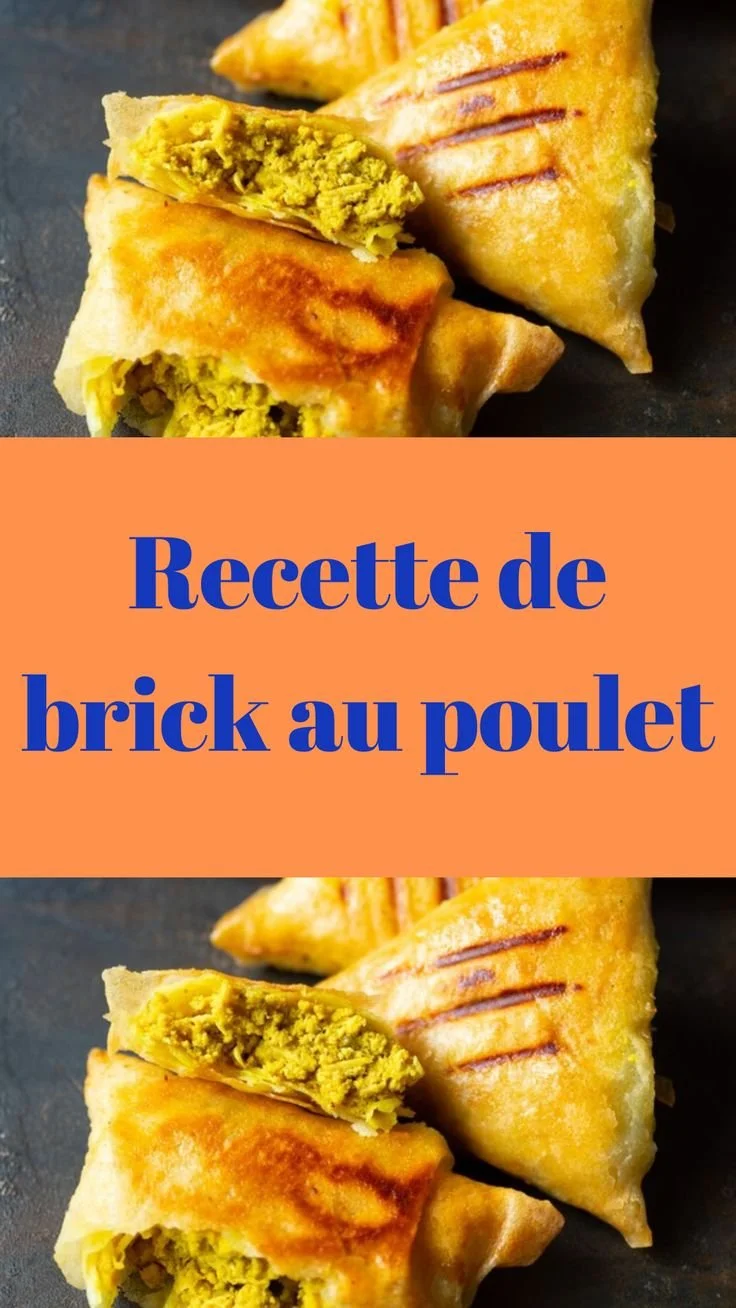 Recette de brick au poulet croustillante sur une assiette