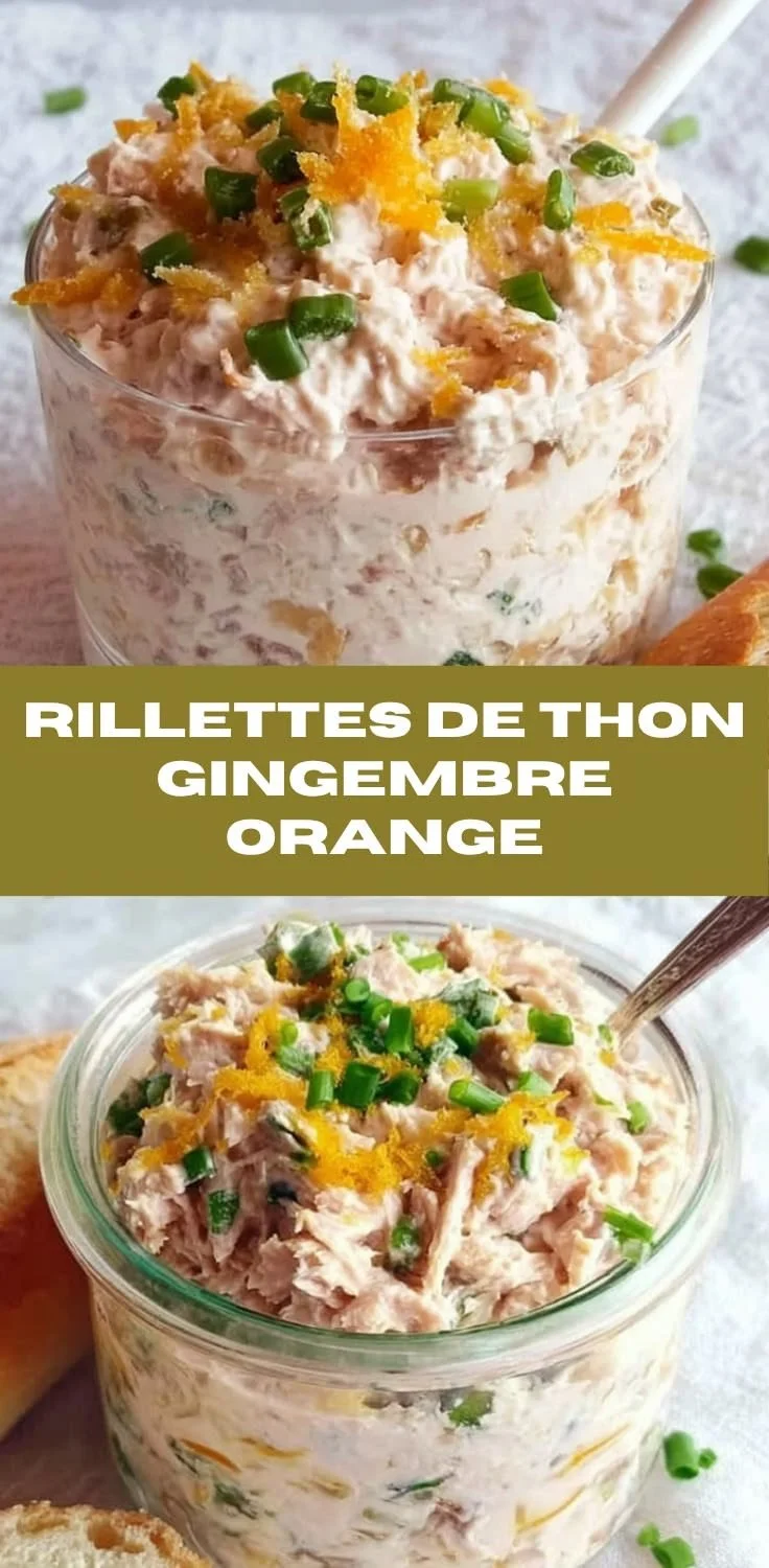 Rillettes de thon au gingembre et à l'orange dans un bol élégant