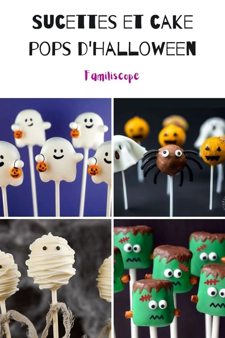 Sucettes et cake pops d'Halloween décoratifs pour des Halloween treats festifs