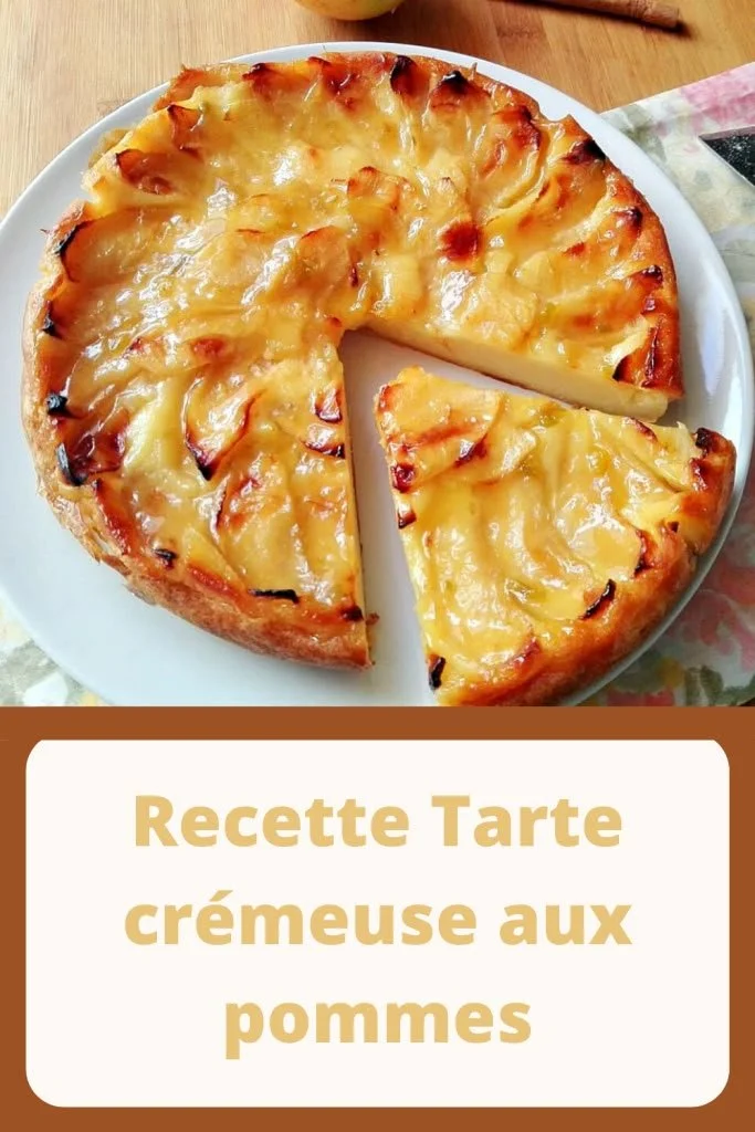 Tarte aux pommes crémeuse ultra gourmande, dessert délicieux et appétissant