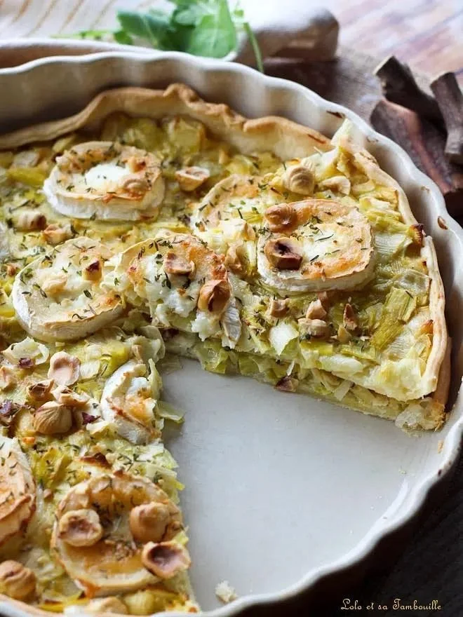 Tarte fine aux poireaux et fromage de chèvre, recette gourmande et simple