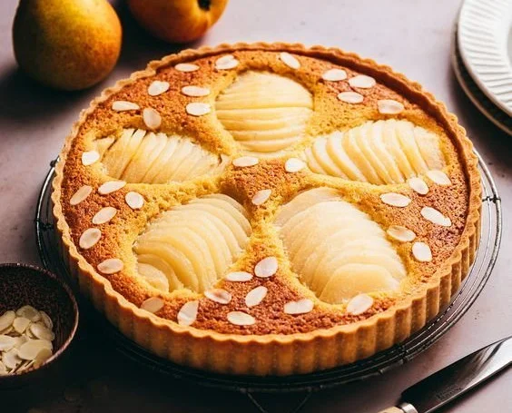 Tarte Poire Amandine Bourdaloue avec poires et crème d'amande