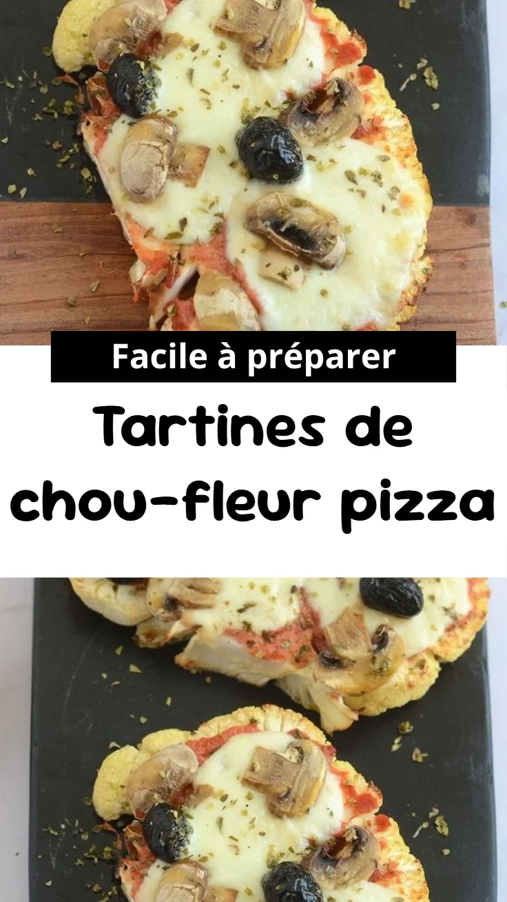 Tartines de chou-fleur pizza