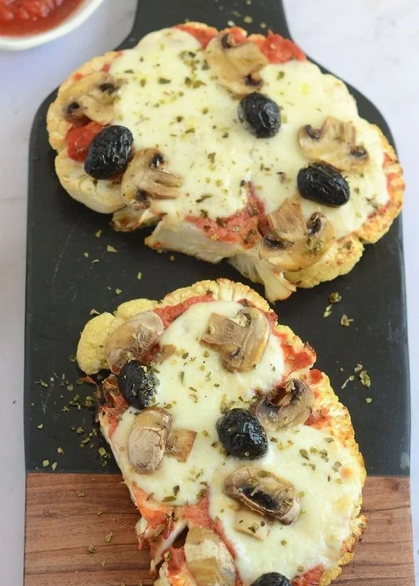 Tartines de chou-fleur pizza