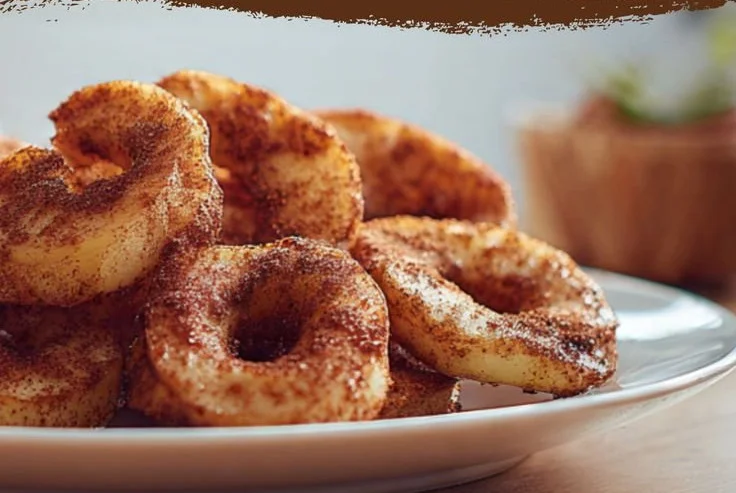 Tranches de pommes à la cannelle appétissantes garnies de sucre et d'épices