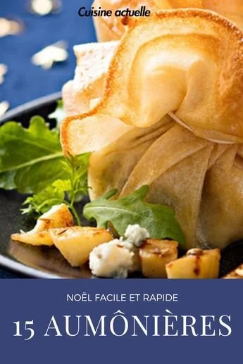 Assiette de 30 belles aumônières décoratives pour un dîner chic