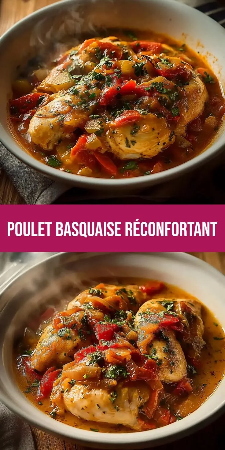 Recette de Poulet Basquaise réconfortante et rapide en cuisine