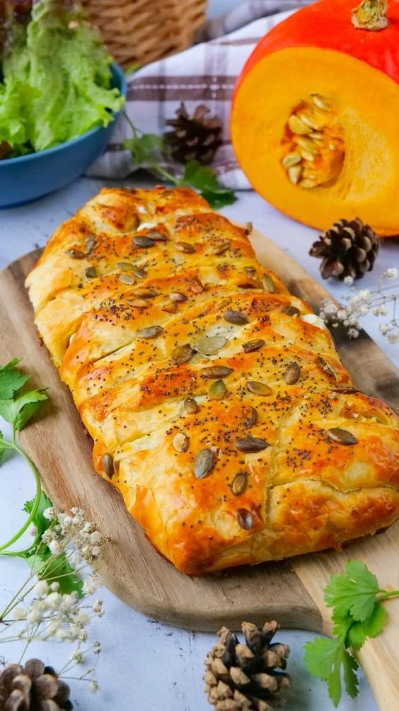Feuilleté au potimarron et au miel, un plat sain et savoureux