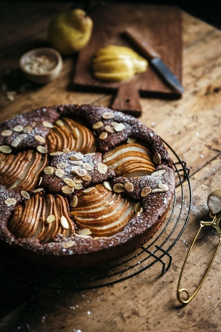 Gâteau poire chocolat sans farine, dessert sans gluten délicat et savoureux