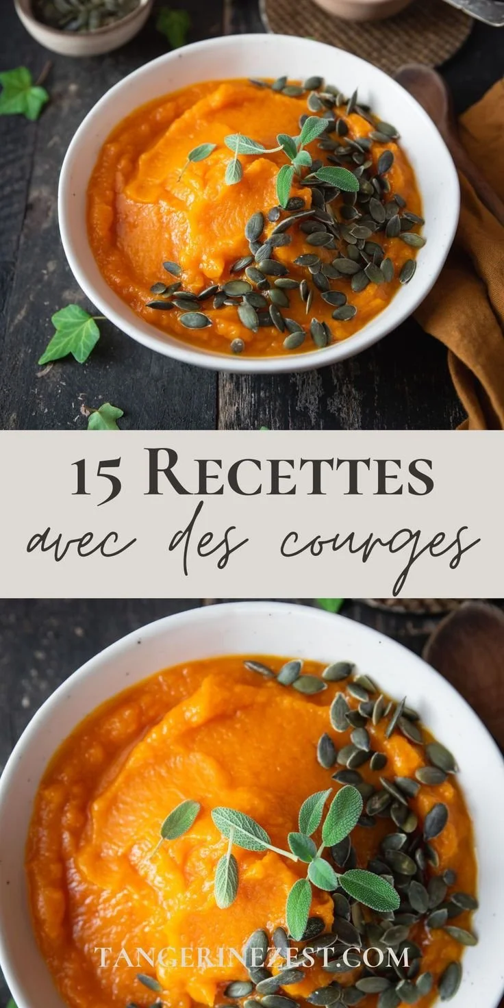 Recettes délicieuses avec des courges variées, parfaites pour chaque plat.