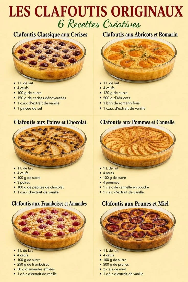 Clafoutis classique aux cerises, un dessert français savoureux et original.
