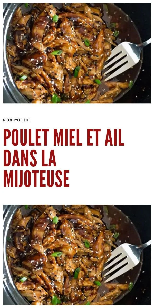 Poulet Miel et Ail mijoté avec des légumes savoureux.