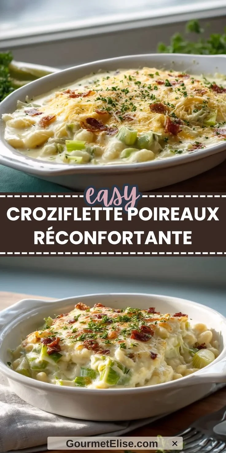 Croziflette Poireaux ultra réconfortante, plat savoureux et facile à réaliser.