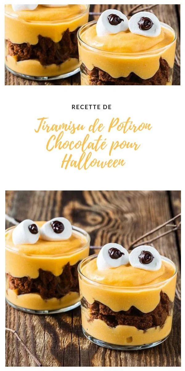 Délicieux Tiramisu de Potiron Chocolaté parfait pour Halloween